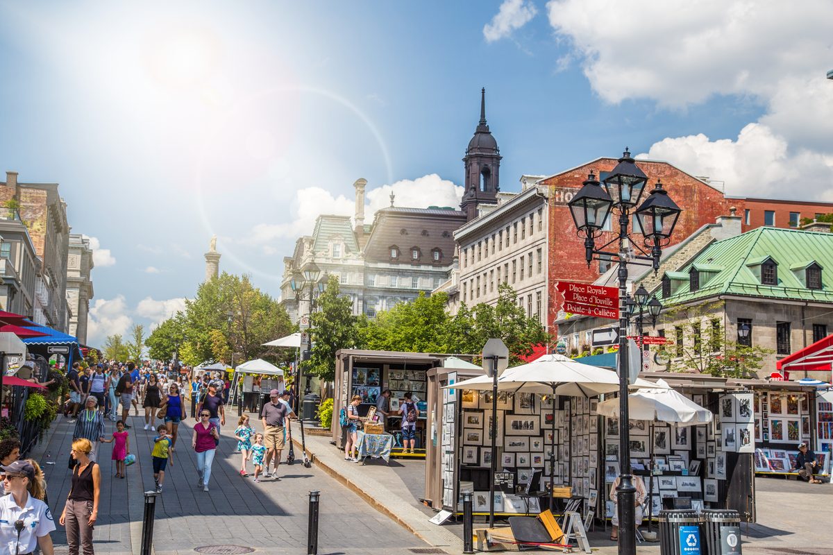 A street in Old Montreal